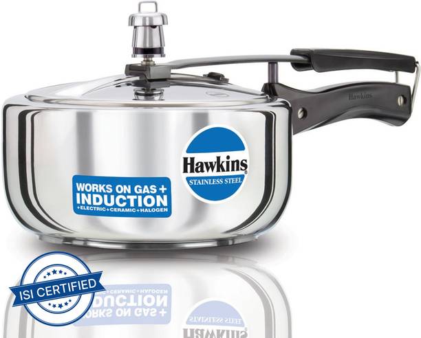 Hawkins Wide (HSS3W) 3 L Inner Lid Induction Bottom Pressure Cooker