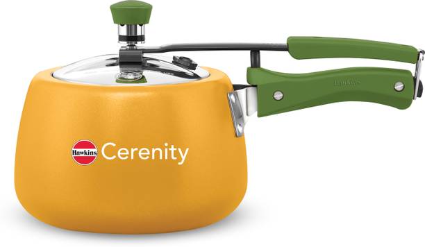 Hawkins Cerenity, Ceramic Coated, Mustard Yellow (ICY30) 3 L Inner Lid Induction Bottom Pressure Cooker