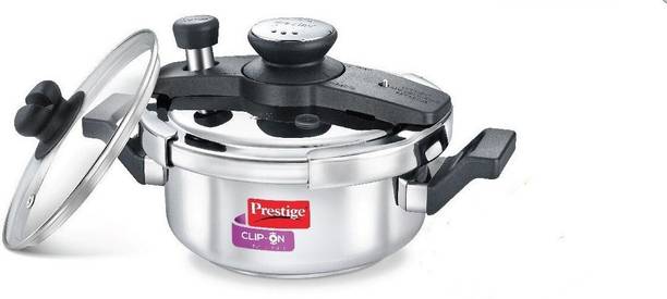 Prestige SS Clip On 2 Ltr 2 L Outer Lid Induction Bottom Pressure Cooker