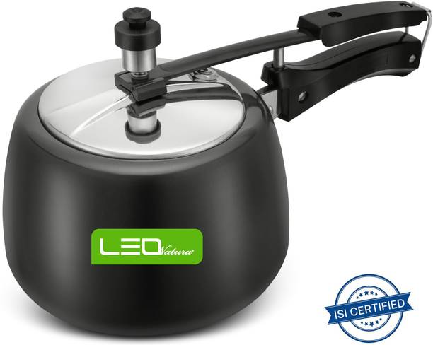 Leo Natura HANDI Cooker Hard Anodized Body Stainless Steel Inner Lid 3 L Inner Lid Induction Bottom Pressure Cooker