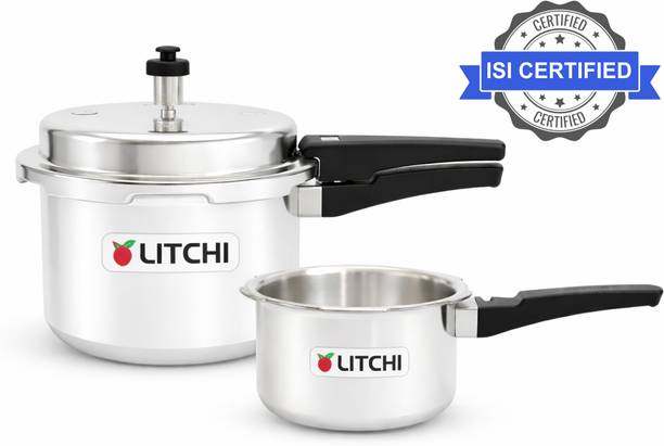 Litchi Aluminium Outerlid Combo 2 L, 3 L Outer Lid Pressure Cooker