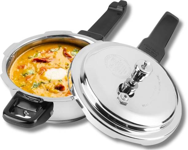 VINOD Pressure Cooker Sandwich Bottom | Induction and Gas Stove Friendly 4.5 L Outer Lid Induction Bottom Pressure Cooker