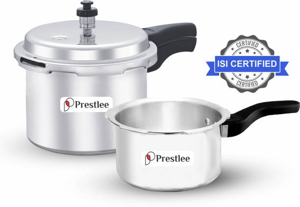 Prestlee DELUXE 2, 3 Liter Alumiium Outerlid Pressure Cooker Combo 2 L, 3 L Outer Lid Pressure Cooker