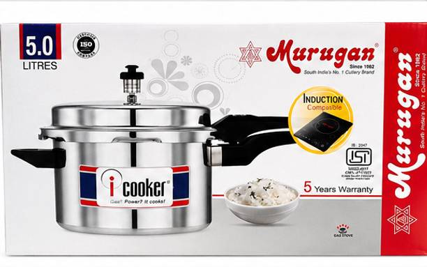 MURUGAN Murugan 5 L Outer Lid Induction Bottom Pressure Cooker