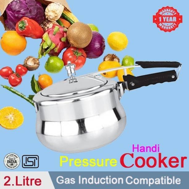 ROYAL ELIBA Classic Aluminium Long Life Pressure Cooker 2 L Inner Lid Induction Bottom Pressure Cooker