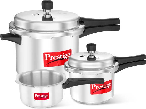 Prestige Popular Plus 2 L, 3 L, 5 L Outer Lid Induction Bottom Pressure Cooker