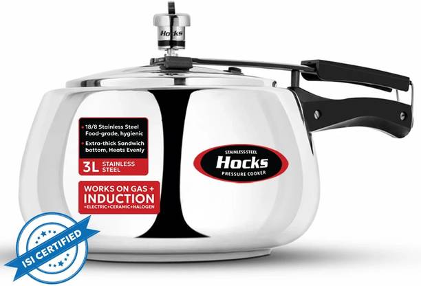 Hocks Curve 3 L Inner Lid Induction Bottom Pressure Cooker