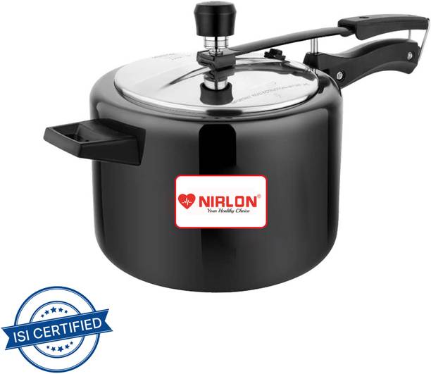 NIRLON Classic 5 L Pressure Cooker with Induction Base Black inner Deep Lid 5 L इंडक्शन बॉटम प्रेशर कुकर