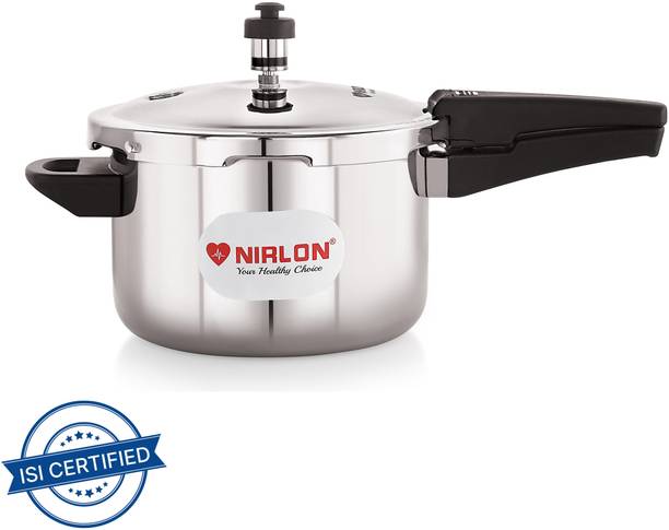 NIRLON Triply Stainless Steel Outer Lid Pressure Cooker Gas & Induction Friendly, 3Ltr 3 L Outer Lid Induction Bottom Pressure Cooker