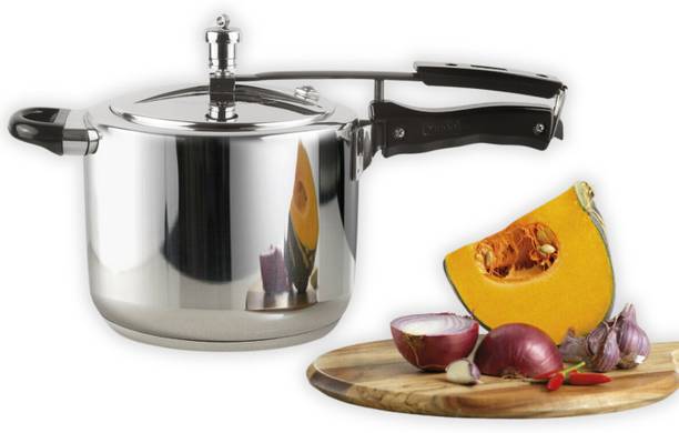 VINOD 18/8 Stainless Steel Sandwich Bottom Inner Lid 7 L Inner Lid Induction Bottom Pressure Cooker