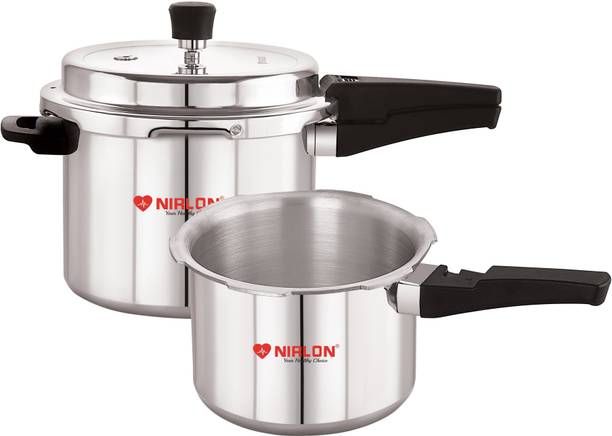 NIRLON Supreme cooker 3 L, 5 L Outer Lid Induction Bottom Pressure Cooker