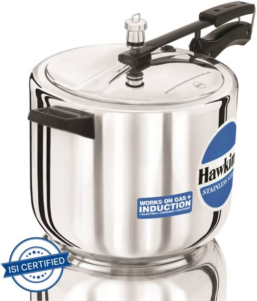 Hawkins Stainless Steel (HSS10) 10 L Induction Bottom Pressure Cooker