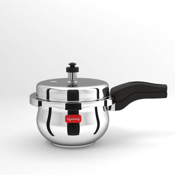Lifelong 3 L Induction Bottom Curve Pressure Cooker (Stainless Steel) 3 L Outer Lid Induction Bottom Pressure Cooker