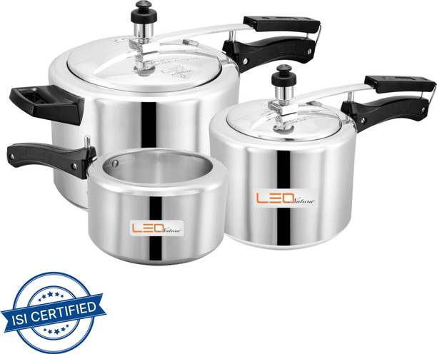 Leo Natura Inner Lid Regular Cooker Combo Pack 2 L, 3 L, 5 L प्रेशर कुकर