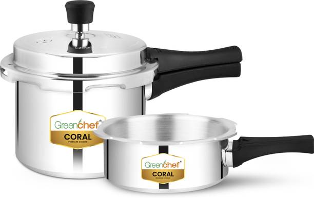 Greenchef Coral non induction base combo outerlid 2 L, 3 L Outer Lid Pressure Cooker