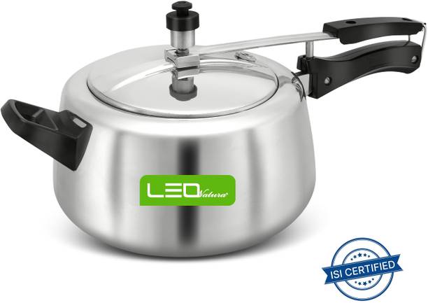 Leo Natura HANDI Cooker Inner Lid 5 L Inner Lid Induction Bottom Pressure Cooker & Pressure Pan