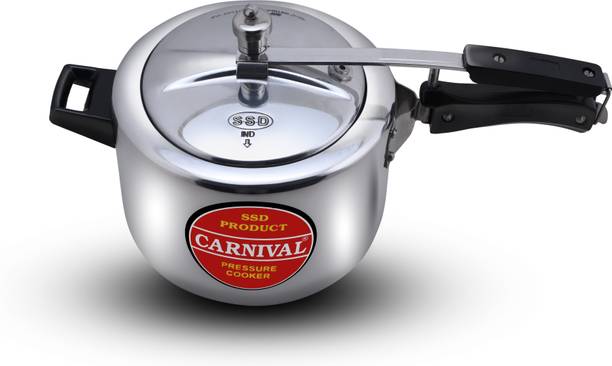 CARNIVAL Aluminium Regular Model Inner Lid Pressure Cooker Pure Virgin Aluminium 5 L Inner Lid Induction Bottom Pressure Cooker