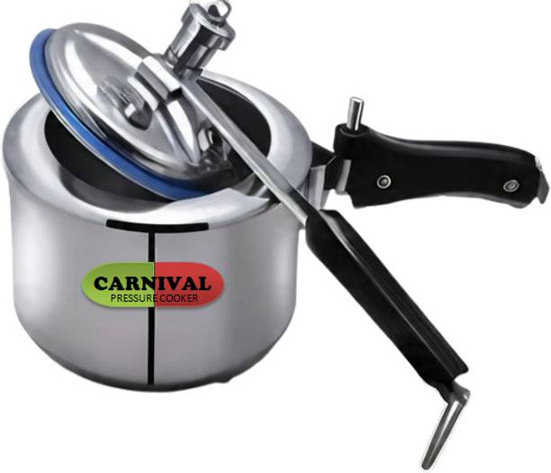 CARNIVAL Aluminium Regular Model Inner Lid Pressure Cooker Pure Virgin Aluminium 3.5 L Inner Lid Induction Bottom Pressure Cooker