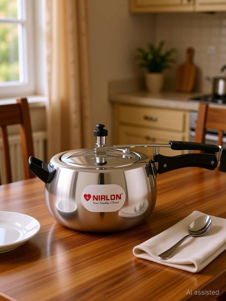 NIRLON Celebration 5 Litre Aluminium Inner Lid Induction Base Pressure Cooker 5 L Inner Lid Induction Bottom Pressure Cooker