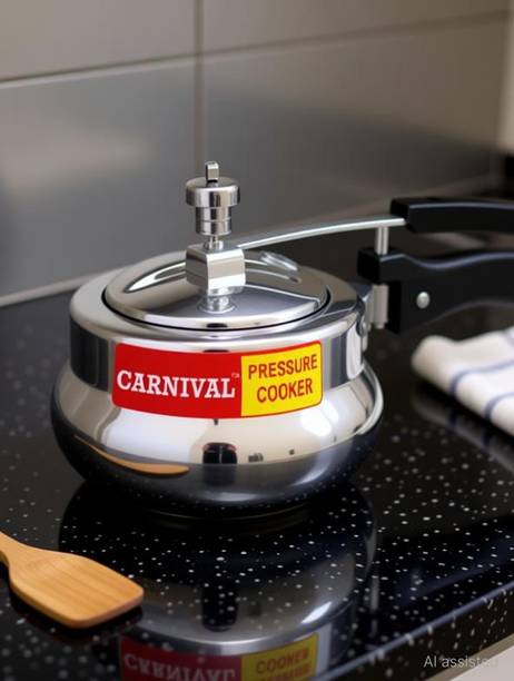 CARNIVAL Aluminium Handi Model Inner Lid Pressure Cooker 2.5 Ltr Pure Virgin Aluminium 2.5 L Inner Lid Pressure Cooker