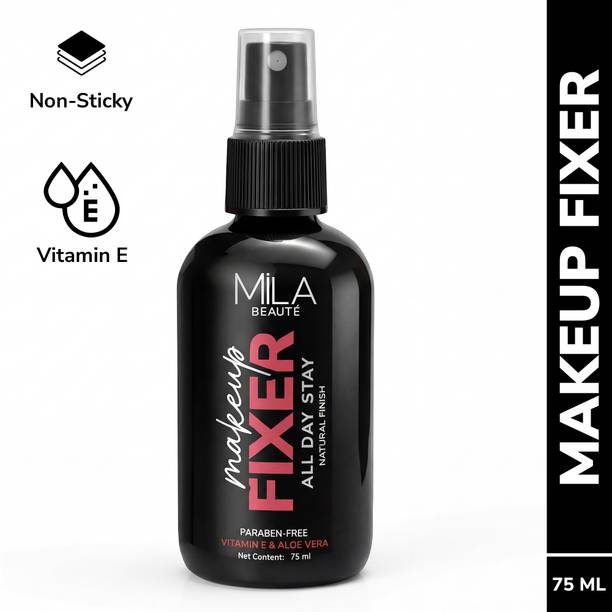 mila beaute Natural Makeup Fixer Non-Sticky Makeup Setting Spray Primer  - 75 ml