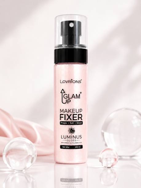 LOVRIONS Glow Up Makeup Fixer Spray | Prep & Set | Dewy Radiance | Vitamin C  Primer  - 100 ml