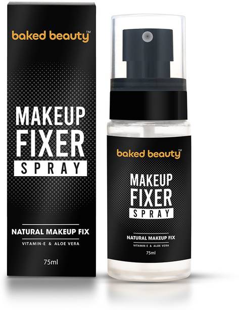 BAKED BEAUTY Non-sticky Makeup fixer quick setting spray infused with Aloe Vera & Vitamin-E Primer  - 75 ml