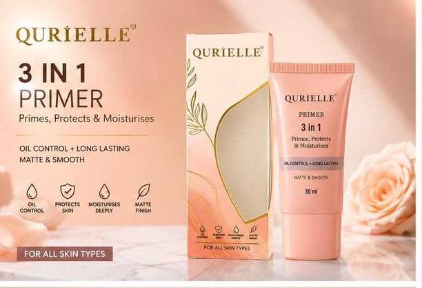 Qurielle 3-in-1 Primer | Oil Control | Matte Finish | 30ml Primer  - 30 ml