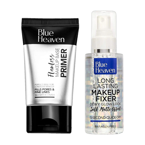 BLUE HEAVEN Flawless Makeup Base (18g) & Long Lasting Makeup Fixer(60g) Primer  - 78 ml