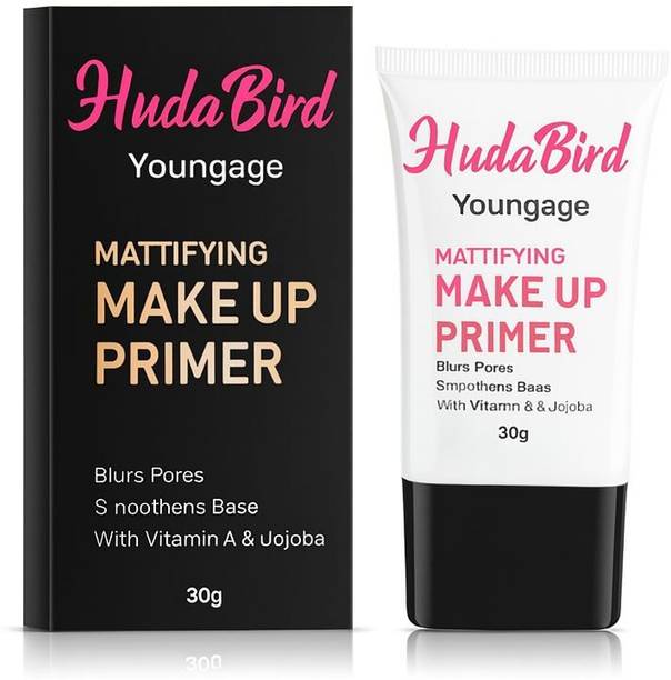 Hudabird Mattifying Makeup Primer Blurs Pores Smoothens Base With Vitamin A & Jojoba Primer  - 30 g