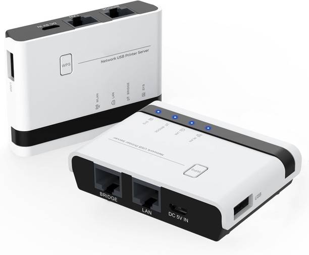 atdaraz Wireless USB Print Server with 10 / 100Mbps LAN / Bridge WiFi USB2.0 Ethernet, Wireless Print Server
