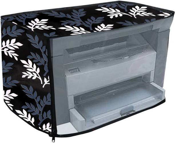 CHHAVI HANDLOOM HP-1005 Printer Cover Design Black-Leaf Printer Cover