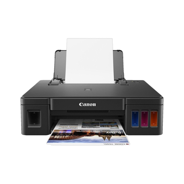 Canon PIXMA Ink Efficient G1010 Single Function Color Ink Tank Printer (Color Page Cost: 0.21 Rs. | Black Page Cost: 0.09 Rs. | Borderless Printing)
