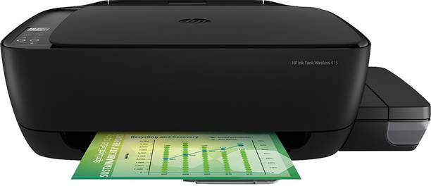 HP ink tank wireless 415 All in one Multi-function WiFi Color Ink Tank Printer with Voice Activated Printing Google Assistant and Alexa (Color Page Cost: 20 Paise | Black Page Cost: 10 Paise)