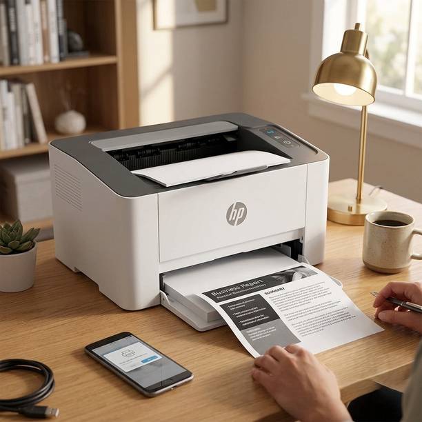 HP 1008W Black & White Wireless Laser Printer Single Function WiFi Monochrome Laser Printer
