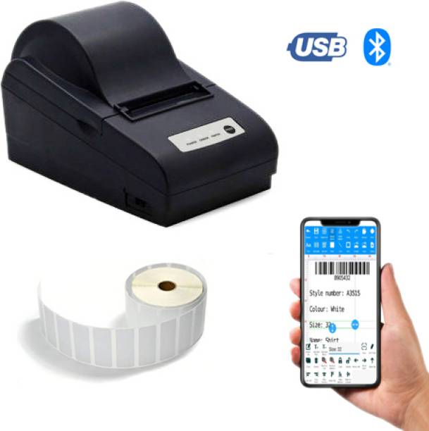 tradebill 58mm Thermal Barcode Label Printer with Bluetooth Single Function Monochrome Label Printer