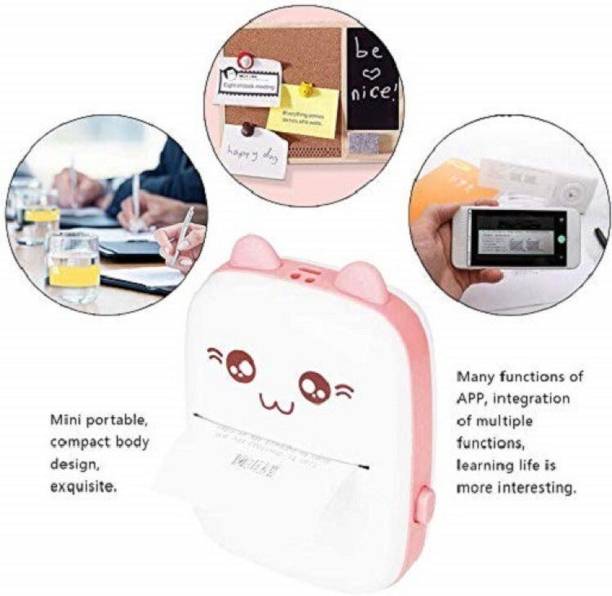 ENMORA Tbest Phone Photo Printer,Mini Photo Printer for Bluetooth JHV8 Multi-function Monochrome Label Printer
