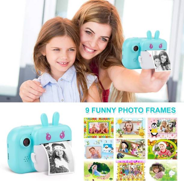 4uonly diwali offer Children Q5 Kids Camera Instant Print Photo jgv9 Multi-function Monochrome Label Printer