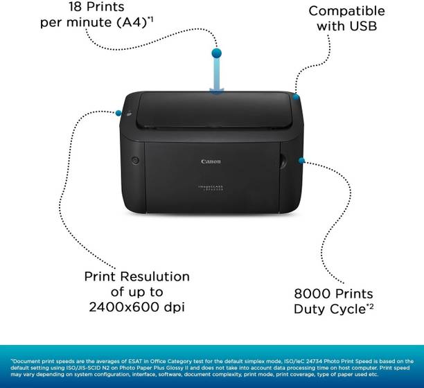 Canon LBP6030B USB Laser Printer with Black & White Printing for Documents Single Function Monochrome Laser Printer