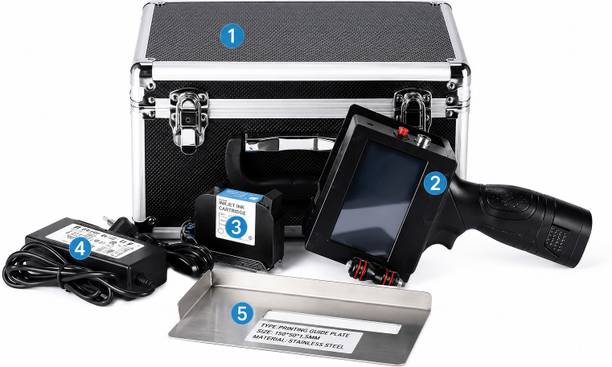 dinojames Metal Handheld Inkjet Printer | Portable Batch Coding Machine Multi-function Color Inkjet Printer