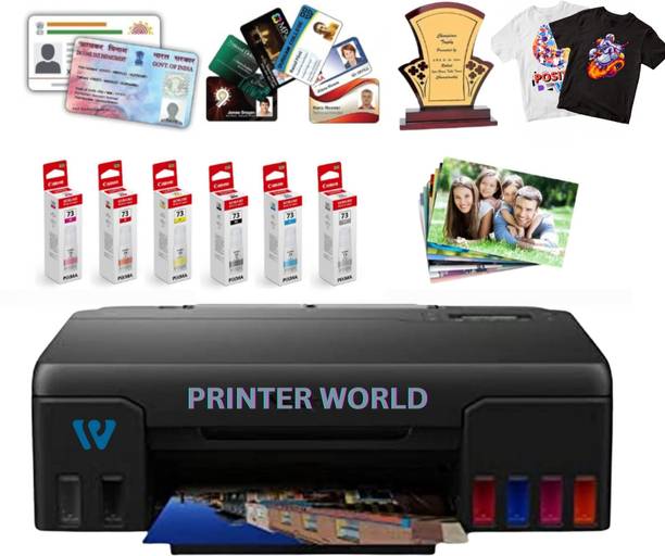 Printer world G500 series PVC card multipurpose Multi-function WiFi Color Inkjet Printer