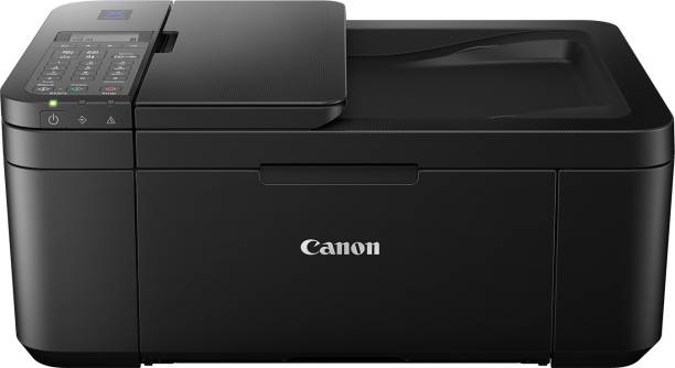 Canon E4570 Multi-function WiFi Color Inkjet Printer with Voice Activated Printing Google Assistant and Alexa with Auto Duplex feature and Auto-document feeder