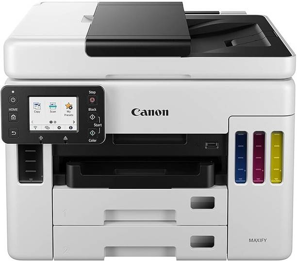 Canon MAXIFY GX7070 Multi-function WiFi Color Inkjet Printer  (Ink Bottle, 4 Ink Bottles Included)