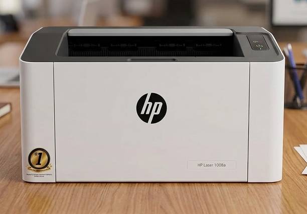 HP Laser 1008a Black & White Laser Printer | Compact A4 Single Function WiFi Monochrome Laser Printer