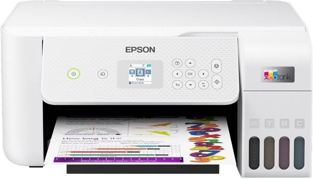 Epson EcoTank L3266 Multi-function WiFi Color Ink Tank Printer (Color Page Cost: 24 Paise | Black Page Cost: 9 Paise | Borderless Printing) with Micro Piezo Heat Free Technology & 3.6 cm color LCD Screen