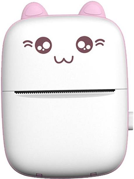 4uonly SMALL Size Mini Printer with Paper Output for Photo qwe16 Multi-function Monochrome Label Printer