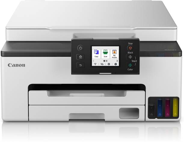 Canon MAXIFY MegaTank GX1070 Multi-function WiFi Color Ink Tank Printer (Borderless Printing) for Print/Copy/Scan with Up to 4500 pages of Black or 4500 pages of color ink in the box, 2.7 inch LCD Touch-Screen Panel, Auto 2-sided Printing