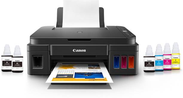 Canon PIXMA Ink Efficient G2012 With 2 Extra Black Ink Bottle Multi-function Color Ink Tank Printer