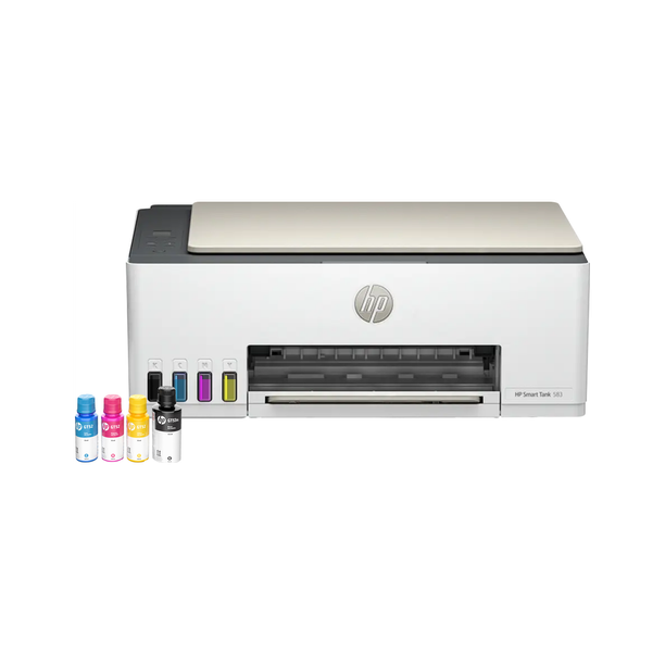 HP Smart Tank All in One 523 Multi-function Color Ink Tank Printer (Borderless Printing) for Print/Copy/Scan with Up to 4000 pages of Black or 6000 pages of color ink in the box