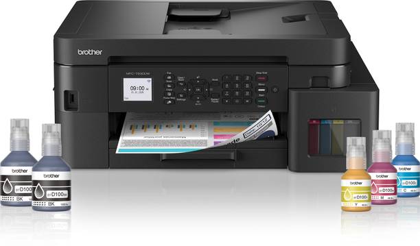 brother MFC-T930DW Multi-function WiFi Color Ink Tank Printer (Borderless Printing) for Print/Copy/Scan with ADF Printer, 128 MB Memory, Print Pages Upto 15K in Black & 5K in Color Each (CMY), Auto Duplex 2-Sided Printer